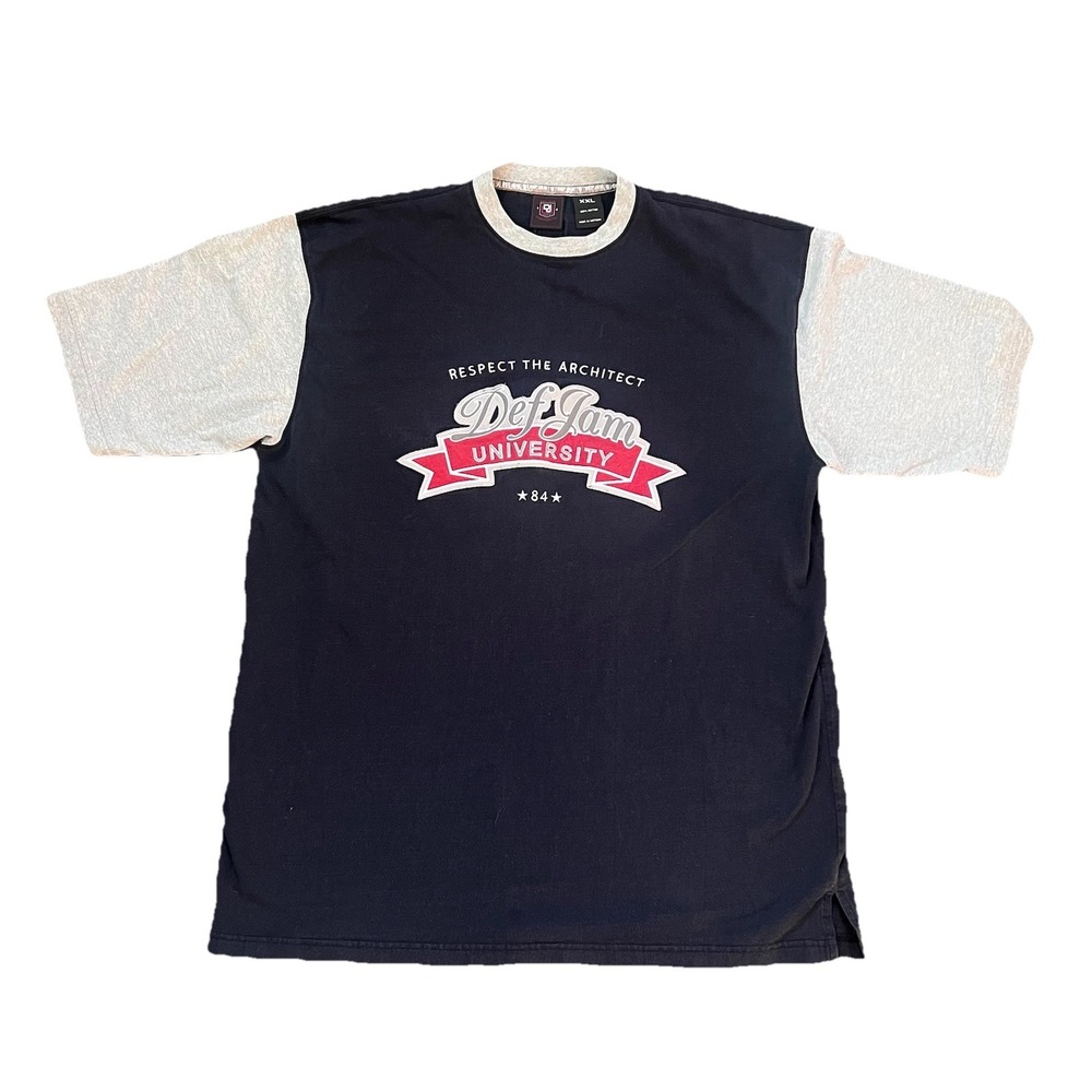 VTG Def‎ Jam University 2XL Russel Simmons Cotton T-Shirt Streetwear 90s Hip Hop